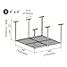 FLEXIMOUNTS 2x8 (4x4) Overhead Garage Storage Rack Adjustable Ceiling Storage Rack, 48