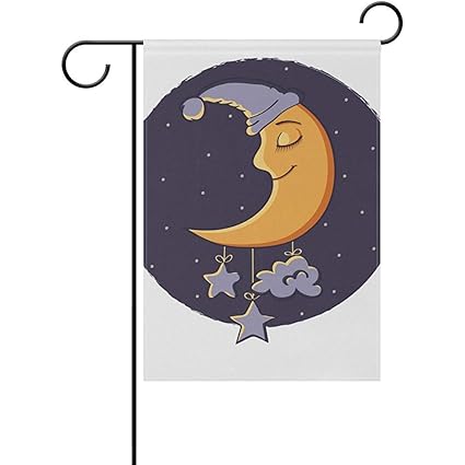 Amazon Com Vioceff Sleeping Moon Garden Flags Flag Banner