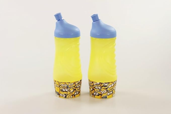 TUPPERWARE Sportfreund klein 415 ml gelb blau (2) Minions Sport-, Trinkflasche 17194