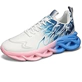 Women Fashion Sneakers Lightweight Running Shoes Non Slip Soft Sole Athletic Walking Shoes Pink Size 7