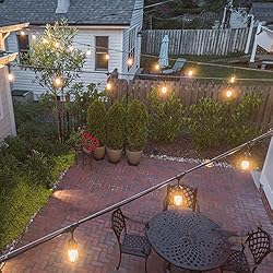 Patio Lights Outdoor String Lights GANA 48FT 2700K