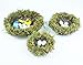 Forevercute Set of 2 (6''& 8'') Easter Faux Natural Moss,Rattan and Twig Bird's Nest (No Bird),Handmade Dry Bird nest for Home Decor