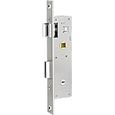 ORBIVOLTA Storm Door Mortise Lock Body, Mortise Lock Replacement Parts | for Old Storm Doors, 2-1/2" Handle PZ, Reversible Latch Bolt(Polished Nickel)