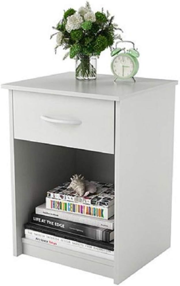 Gray Set Of 2 Nightstand Mdf End Tables Pair Bedroom Table Furniture Multiple Colors Nightstands Home Kitchen