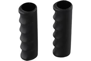 Rubber Wheelbarrow Replacement Handles – 2-Pack Black Round Tube Handles for 22–30 mm Diameter Axles, Non-Slip Grooved Design