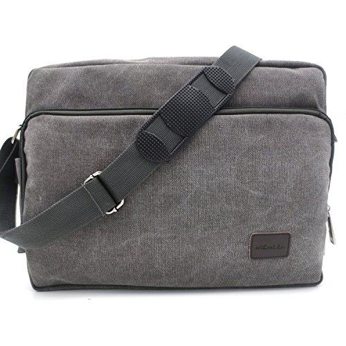 Travel Messenger Bags Men Multifunction Business Class Briefcase Womens Messenger Bag Shoulder Bag for 15" Laptop Gray