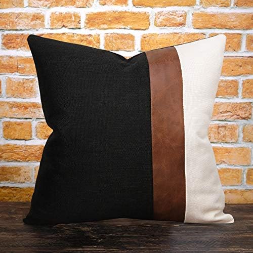 half leather pillow