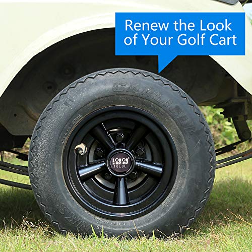 10L0L Golf Cart Wheel Covers Hub Caps (Set of 4), Compatible with EZGO