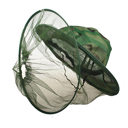 Kemilove 2PC Net Mesh Face Protector Cap Insect Bee Mosquito Resistance Sun Fish Hat