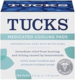 TUCKS Medicated Cooling Pads 100 Each (Pack of 6)