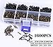 Mini Skater M2 Cross Flat Head Tapping Micro-Screws Black Oxide Tiny Wood Screws Kit and Assortment (1600Pcs,Black Bronze)