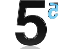 FIFIAL Becizy 4 Inch Modern House Number, Self-adhesive House Numbers Mailbox Numbers, Street Numbers Home Address Number Door Numbers for House Apartments Office, Easy to Install without Tools (Number 5)
