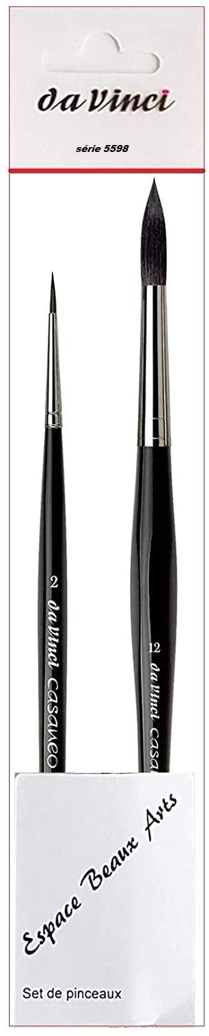 Da Vinci Casaneo Series 5598 French Watercolour Brush No. 2 .12. Made in Germany.