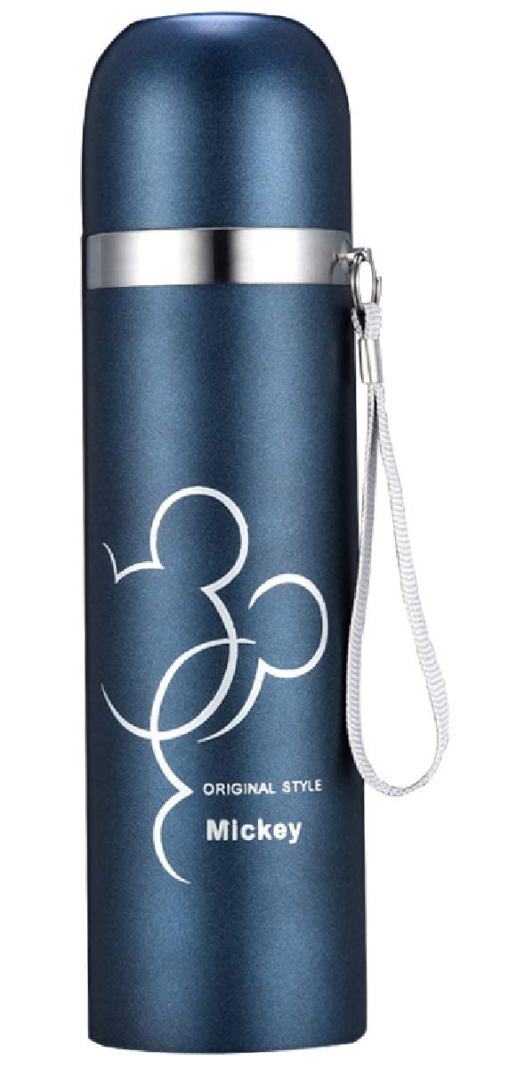 Thermoses for hot drinks Best Hiking Thermoses ， Drink Hot Coffee in the Hills，17 Ounce Vacuum Insulated Beverage Bottle (500 ml, Blue flower)