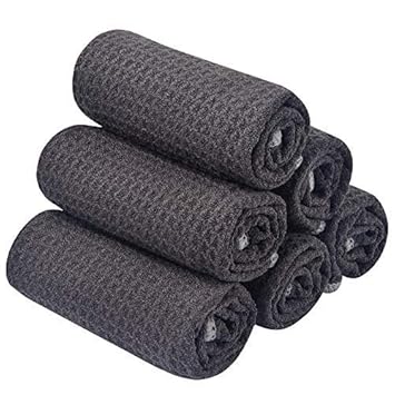 Amazon Com Sinland Face Cloth Premium Microfiber Washcloth 6pack Waffle Weave Facial Cleansing Cloth And Body Cloths 13 Inch X 13 Inch Grey Brown Beauty