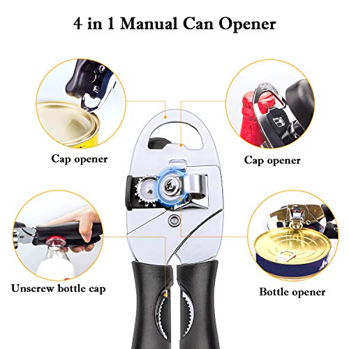 image for ZEVEZ Can Opener Manual Durable Stainless Steel Can Openers for Senior