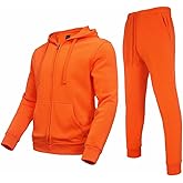 Men's hoodie sweatsuit Full-Zip thick fleece track suits casual jogger set outdoor sportswear