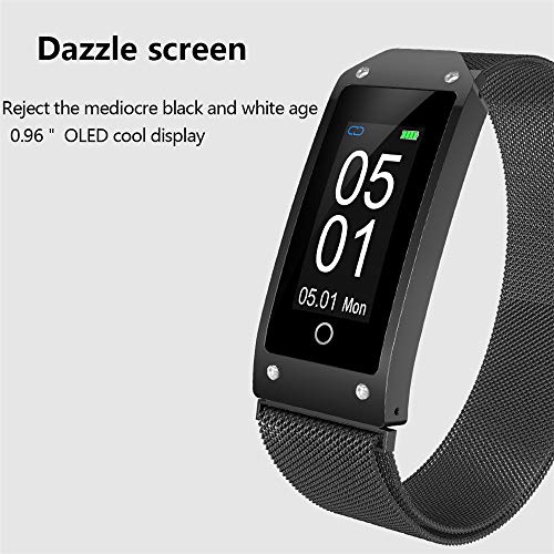 Sunward Sports Heart Rate/Sleep Monitor Fitness Tracker Smart Watch Wrist Band Bracelet, Pedometer Watch for Women and Men (Black) - Thumbnail 5