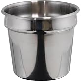 Winco 7 qt Stainless Steel Inset Cover | Hinged mechanism for easy access, Great for Cooking, Food Preparation and Restaurant Kitchens