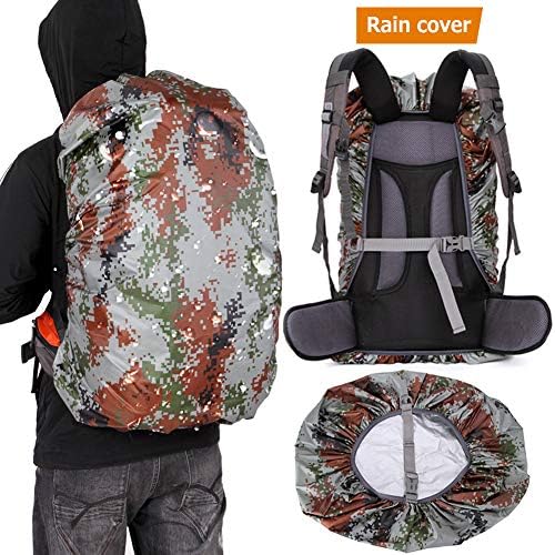 Loowoko Waterproof Backpack Rain Cover for (25-90L), Upgraded Anti-Slip Cross Buckle Strap & Rainproof Storage Pouch, for Hiking, Camping, Traveling, Cycling, Outdoor Activities