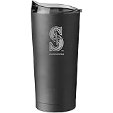 Logo Brands MLB Etch Powder Coat Stainless Steel Insulated Travel Tumbler, 20oz (Seattle Mariners)