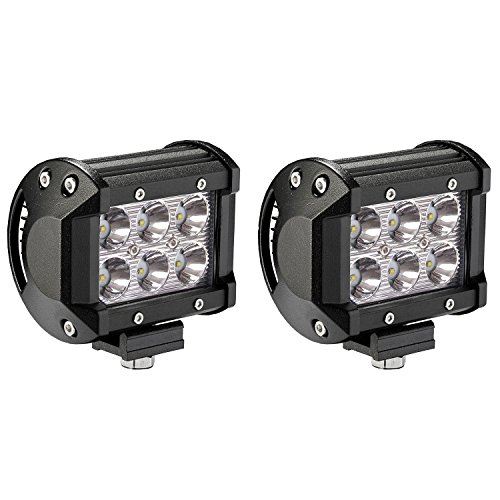 2x AMAZON Offroad -18W 30D-K 18W 1260LM CREE Spot Led Work Light Bar Black for off-Road SUV Boat 4x4 Jeep