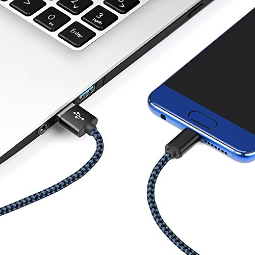 USB Type C Cable, SunCable 3 Pack 3ft(1m) Nylon Braided USB A to USB C Charger Cable Fast Charging Cord for Samsung Galaxy Note 8 S8 Plus, LG G5 G6 V30, HTC 10, Nexus 5X/6P (3X3ft)