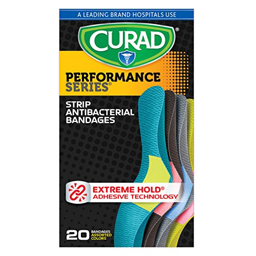 Curad Performance Series Antibacterial Adhesive Bandages, 1 X 3.25 Inch, 20 count - //coolthings.us