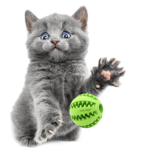 Xcellent Global Refillable Food Treat Pet Ball Non-Toxic Rubber Bite Resistant Teeth Toy,Green PT034 - Thumbnail 6