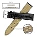 SIMCOLOR Leather Watch Band - Choice of Color & Width (16mm,18mm,20mm,22mm or24mm) Premium Genuine Cowhide Replacement Watch Strap for Men and Women(16mm,Black)