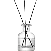 UPSTORE 150ml/5oz Empty Glass Diffuser Bottle Diffuser Jars Aromatherapy Storage Container Fragrance Accessories Use for DIY Replacement Diffuser Sets (Clear)