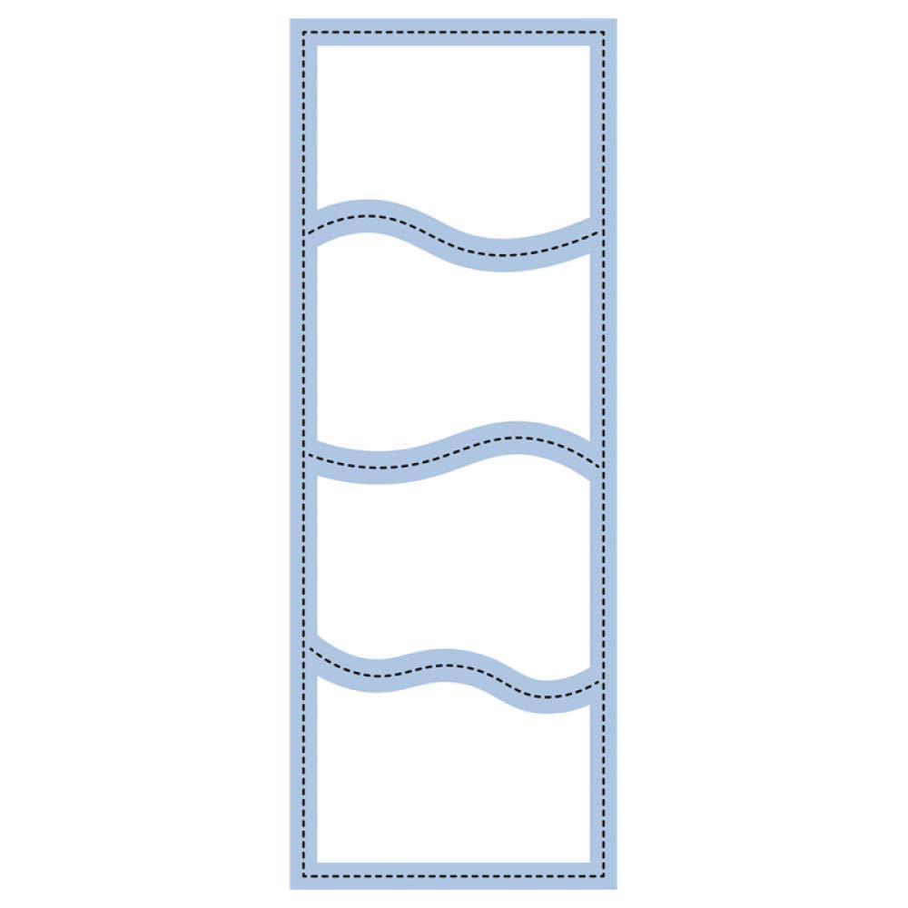 Slimline Rectangluar Frame Dies for Card Making Wave Surge Rectangle Metal Cutting Dies for Scrapbooking Paper Crafting Embossing Die Cuts Stencils Scrapbooking Supplies Photo Album Decor