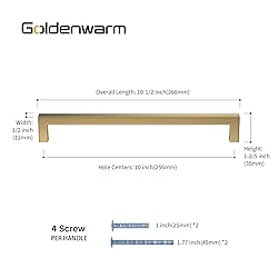 goldenwarm 10 Pack Champagne Bronze Cabinet Pulls
