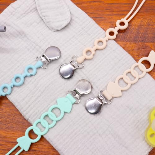 Pacifier Clip Donut for Baby Boy Girl Pacifier Holder Silicone Pacifier Clips for Boys Girls