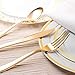 WELLIFE 300 Pieces Gold Plastic Cutlery Premium Quality Disposable Silverware Polished,100Knives,100Forks,100Spoons Heavy Duty Flatware for Weddings,Parties