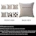 ULOVE LOVE YOURSELF Modern Simple Geometric Style Pillow Covers Black Beige Stripe Home Decorative Throw Pillow Cases 18 x 18 Inches, Set of 6 for Porch Couch Sofa Decor (Geometric-1)