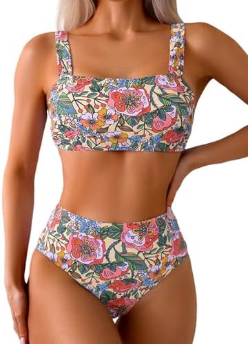 Amazon.com: DENFY Grid Poker Playing Cards Women 2 Piece Swimsuit