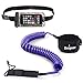 Premium 10’ SUP Leash, Paddle Leash Coiled Swivel Ankle Cuff for Standup Paddle Boarding and Surfboarding Surfing (Purple)