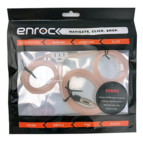 Enrock Marine Soft Wire AM/FM Radio Antenna Flexible Hideaway Cable 22 Inch w/ 31 Inch Wire Extension