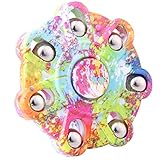 DSSY New Style Round Fidget Hand Toy Fingertip Spinner Stress Relief Anxiety Relief Toy Camo Color (Multicolor 02)