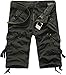 LOVECC Men's Cotton Fit Multi Pocket Cargo Shorts(No Belt)