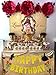 Joymee Beauty and The Beast Inspired Banner, Belle Happy Birthday Rose Garland Kids Baby Shower Princess Party Decorations
