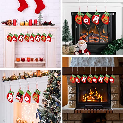 Jetec Christmas Stocking Holders Acrylic Stocking Hangers for Mantel