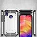 FaDream for Xiaomi Redmi Note 7 / Redmi Note 7 Pro Case, 2 in 1 Shockproof Hybrid Dual Layer Heavy Duty Protective Cover with Tempered Glass Screen Protector(Black)