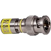 Klein Tools VDV813-607 Universal BNC Compression Coax Connector RG6 10-Pack | Sleeve Technology, Viewing Windows in Sleeve, For RG6 and RG6 Quad Shield Cables