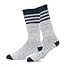 Eco Friendly Heavy Weight Recyled Cotton Winter Thermal Boot Socks 4 Pair (9-11, Multi Stripe)