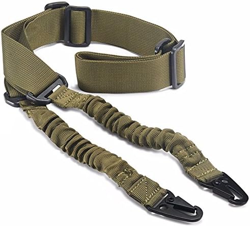 Lunies 2 Point Rifle Sling Gun Strap Elastic Band Length Adjuster Design Hunting Shooting