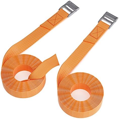 2 Lashing Strap Set 12 Foot by 1 Inch Wide - Working Load 385 Pound - Break Strength 771 Pound
