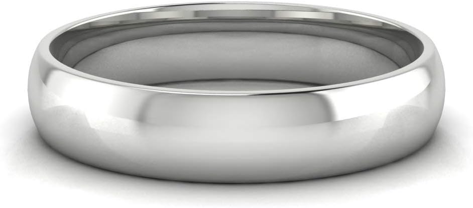 Buy Jewels Solid 10k White Yellow Rose Gold Comfort Fit 4mm Wedding Band for Men Women Unisex Polish Finish Ring