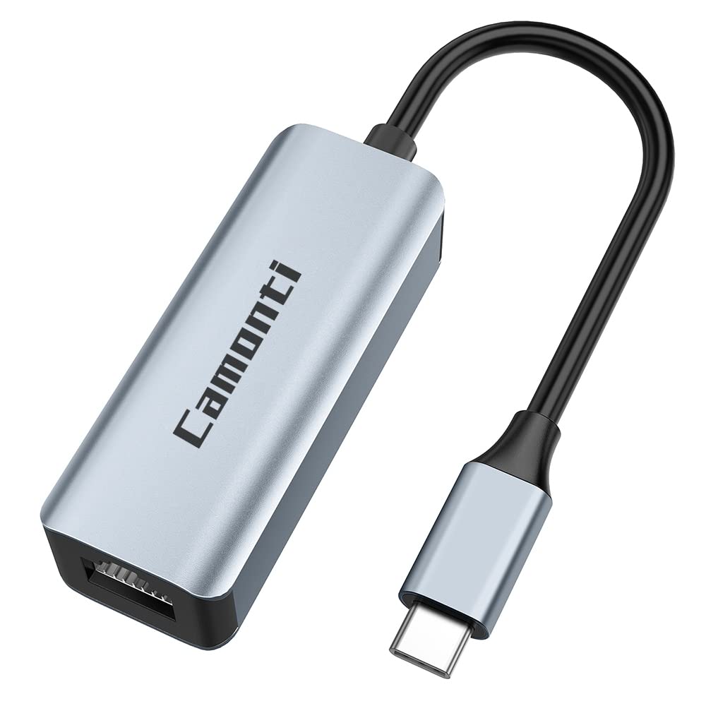 Camonti USB C to Ethernet Adapter 1Gbps Gigabit RJ45 to Type C Thunderbolt 3 Lan Network Adapter Compatible with MacBook Pro Air iPad Pro Switch XPS ThinkPad Samsung ChromeBook